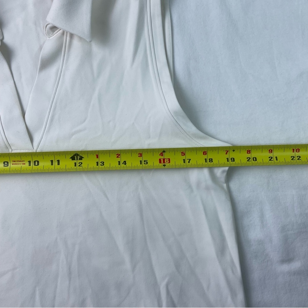 NWT J Crew Womens Polo Active Mini Dress Collared V-Neck Sleeveless White M - Picture 4 of 8
